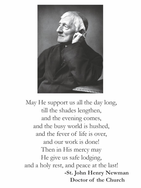 Saint John Henry Cardinal Newman Prayer Cards (LARGE)